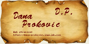 Dana Proković vizit kartica